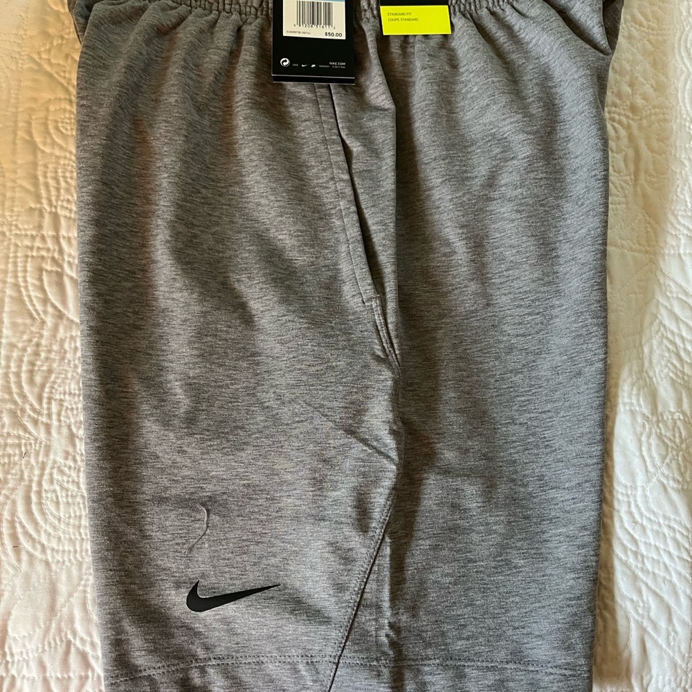 Nike Gray Athletic Shorts Lightweight Elastic Waistband